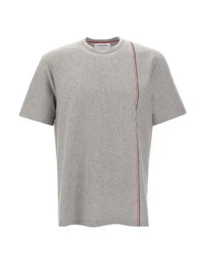 RWB Stripe Cotton Short Sleeve T-shirt Grey - THOM BROWNE - BALAAN 2