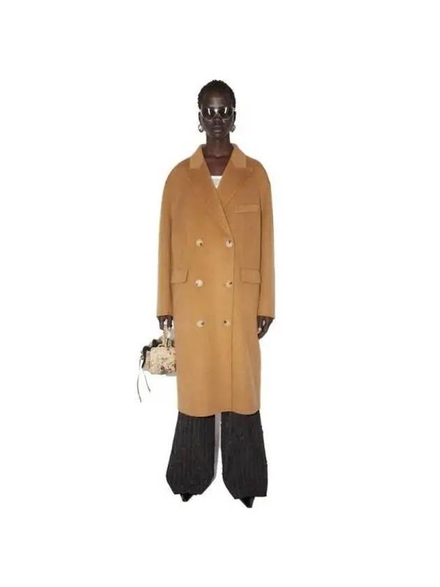 Double Breasted Belt Double Coat Camel - ACNE STUDIOS - BALAAN 3