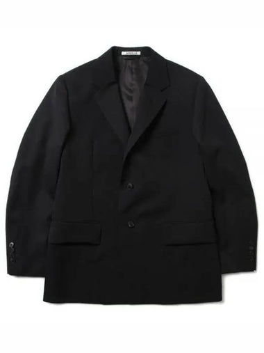 LIGHT WOOL MAX GABARDINE COAT A23SC01MG TOP BLACK - AURALEE - BALAAN 1