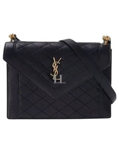 Gabi Quilting Small Lambskin Shoulder Bag Black - SAINT LAURENT - BALAAN 2