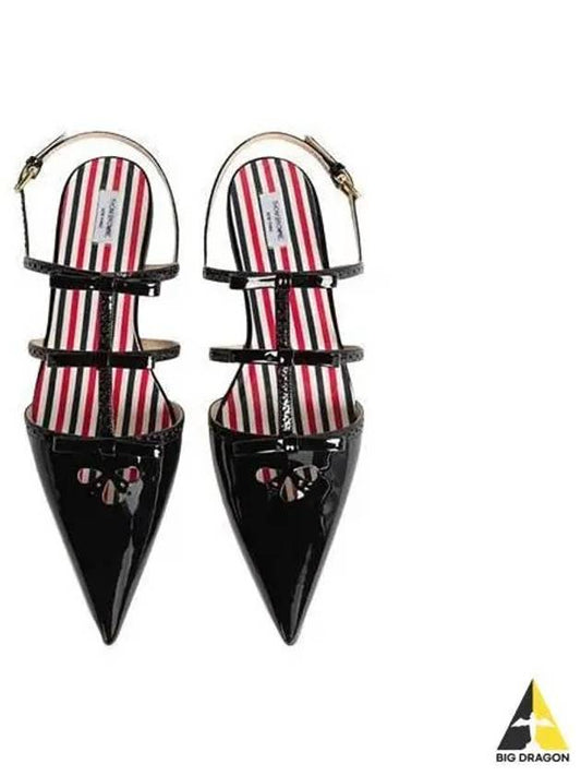 Women s Bow Embellished Sandals Black FFF140A L0020 - THOM BROWNE - BALAAN 1