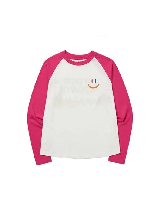 LaLa Raglan Long Sleeve T-Shirt Pink - LALA SMILE - BALAAN 2