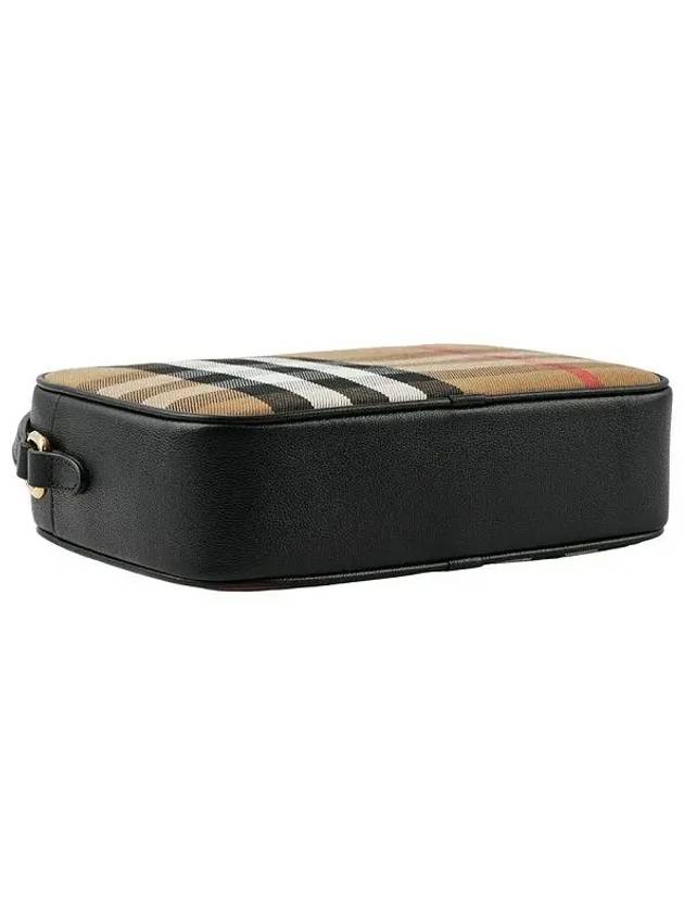 Checked Leather Camera Cross Bag Brown - BURBERRY - BALAAN 4