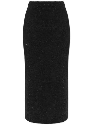 Bottega Veneta Wool Skirt, Women's, Black - BOTTEGA VENETA - BALAAN 1