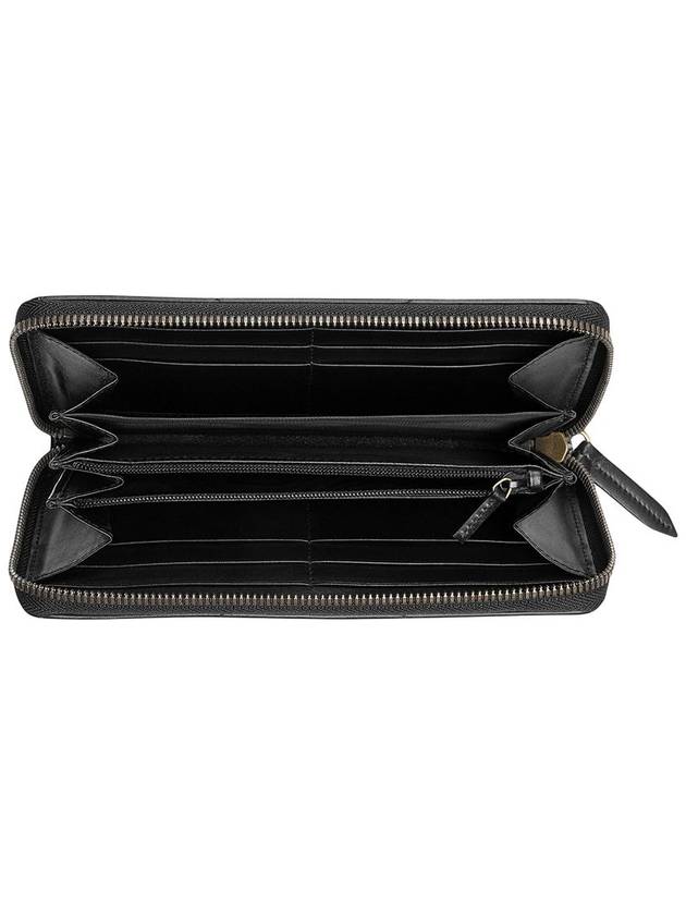 GG Marmont Chevron Matelasse Zipper Around Long Wallet Black - GUCCI - BALAAN 4