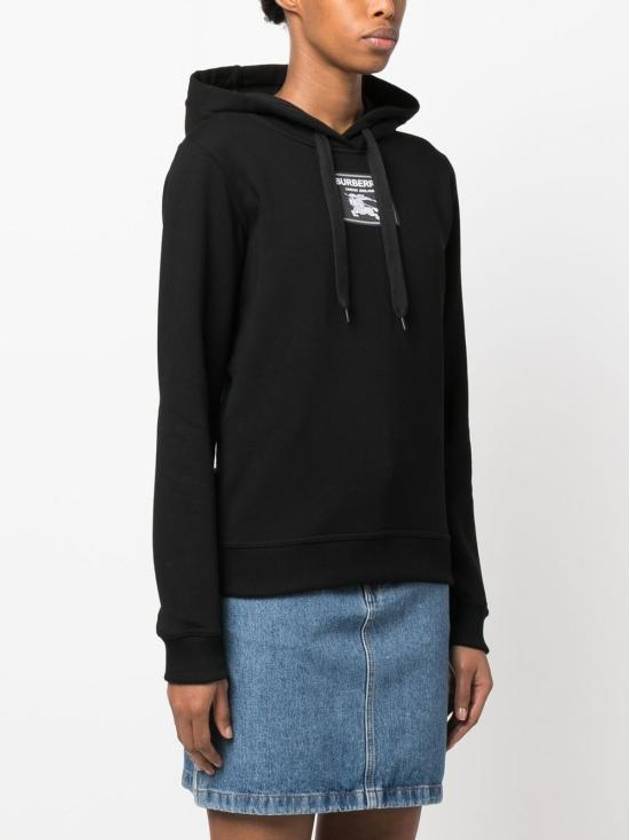 Women's Prorsum Label Cotton Hoodie Black - BURBERRY - BALAAN 4