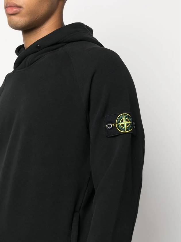 Men s Logo Patch Hooded Sweatshirt Black 771561051 V0029 - STONE ISLAND - BALAAN 2