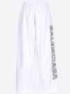 Embroidered Logo Polyester Wide Track Pants White - BALENCIAGA - BALAAN 3