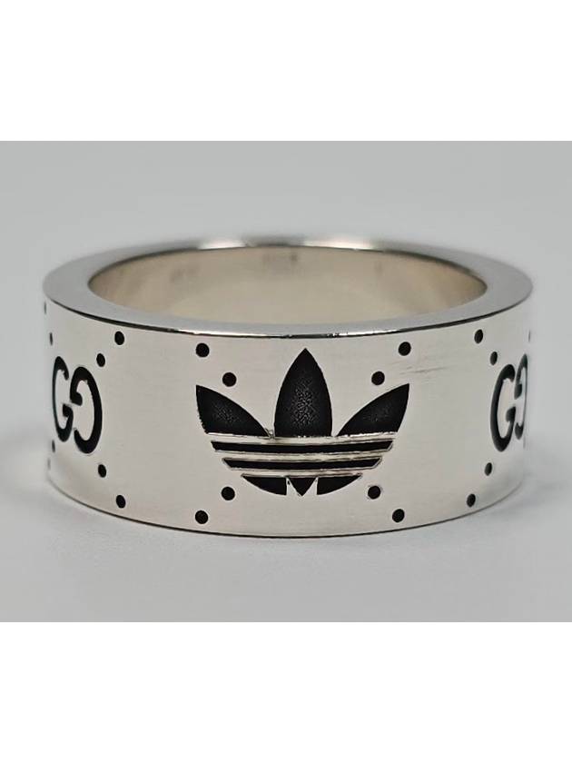 Adidas Trefoil GG logo engraved sterling wide ring No 17 - GUCCI - BALAAN 5