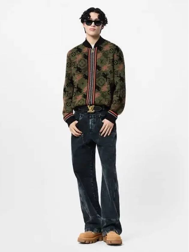 Jacquard Wool Bomber Blouson 1AFXSA - LOUIS VUITTON - BALAAN 1