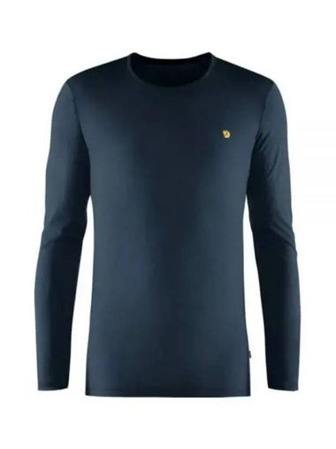 Men's Bergtagen Thin Wool Long Sleeve T-Shirt Mountain Blue - FJALL RAVEN - BALAAN 1