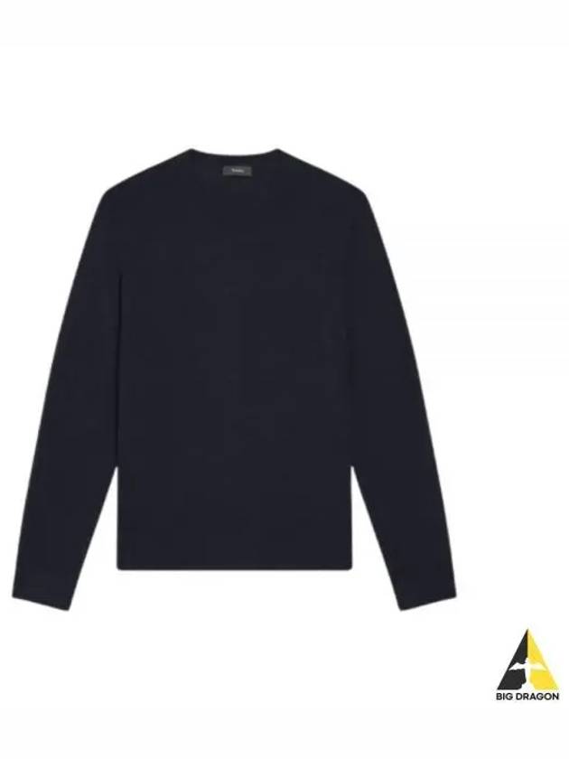 Crew Neck Wool Knit Top Navy - THEORY - BALAAN 2