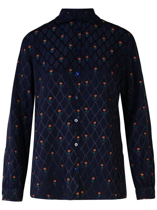 Etro Blue Silk Blend Shirt - ETRO - BALAAN 1