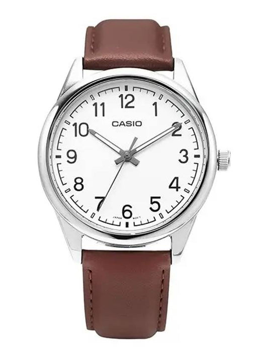 MTP V005L 7B4UDF Analog Men s Leather Watch - CASIO - BALAAN 1