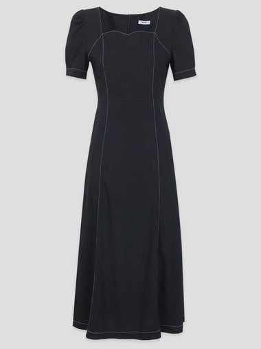 Iris stitch long dress black - MICANE - BALAAN 1