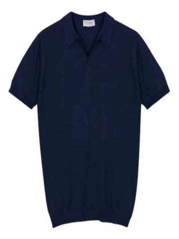 24 Noah Indigo Short Sleeve Knit - JOHN SMEDLEY - BALAAN 1