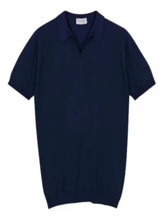 24 Noah Indigo Short Sleeve Knit - JOHN SMEDLEY - BALAAN 1