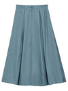 TIE ALINE SKIRT BL A line blue - TIBAEG - BALAAN 6