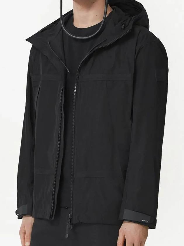 Men's Logo Applique Lightweight Windbreaker Black - BURBERRY - BALAAN 4