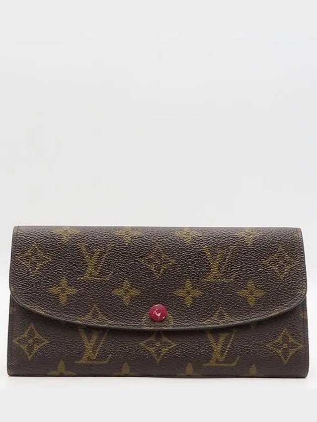 M60697 Monogram Canvas FUCHSIA Color Emilie Long Wallet - LOUIS VUITTON - BALAAN 1