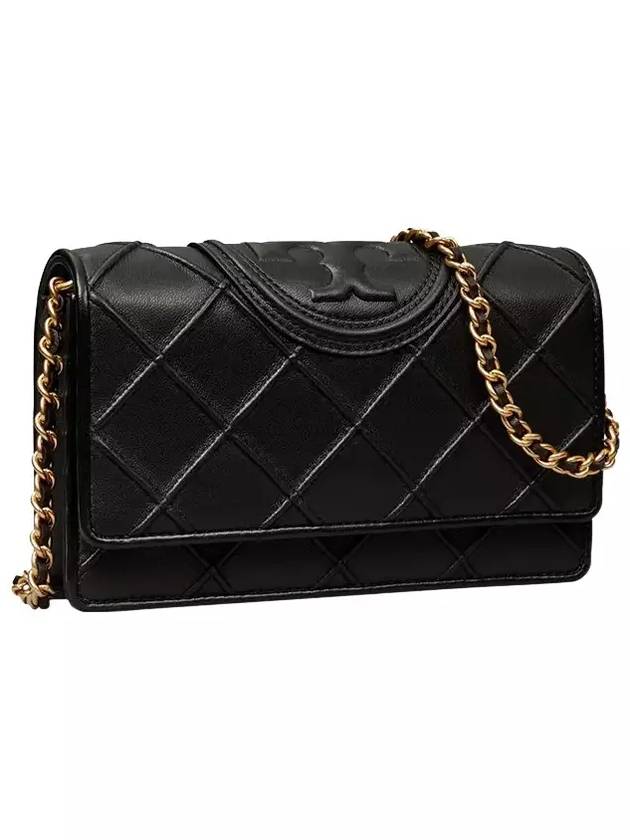 Fleming Soft Chain Long Wallet Bag Black - TORY BURCH - BALAAN 5