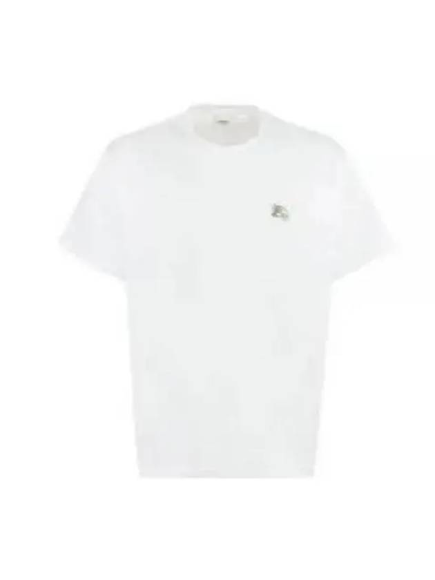 Men's Crystal EKD Cotton Jersey Short Sleeve T-Shirt White - BURBERRY - BALAAN 2