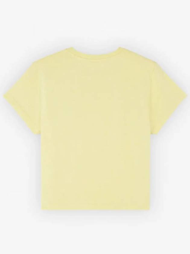 Baby Fox Patch Baby Short Sleeve T-Shirt Chalk Yellow - MAISON KITSUNE - BALAAN 3