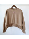 Embroidered Logo Fleece Sweatshirt Camel - NIKE - BALAAN 6