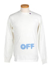 Spray Logo Print Long Sleeve T-Shirt Ivory - OFF WHITE - BALAAN 2