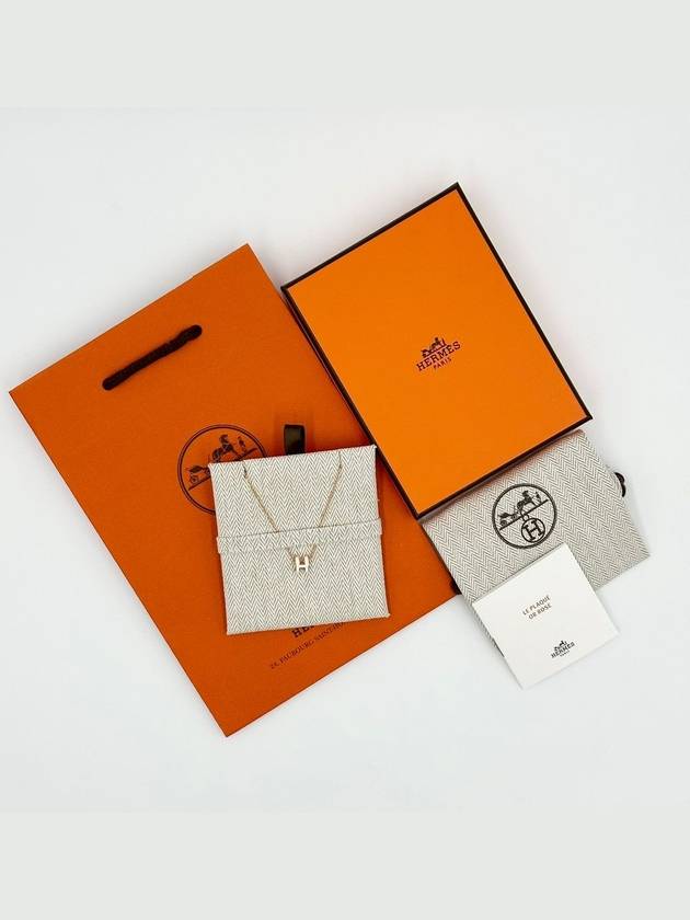 Mini Pop H Pendant Rose Gold & Blanc - HERMES - BALAAN 9