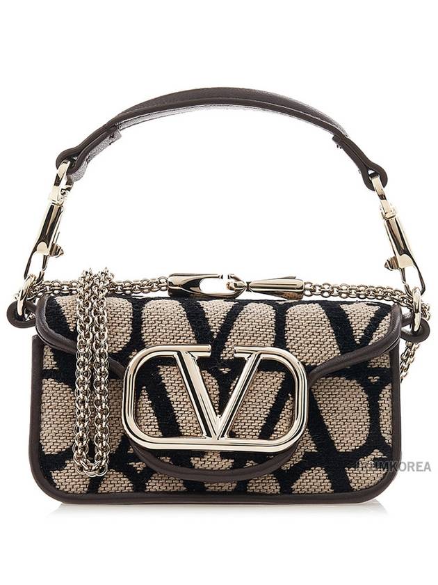 V Logo Plaque Foldover Tote Bag Black - VALENTINO - BALAAN 2