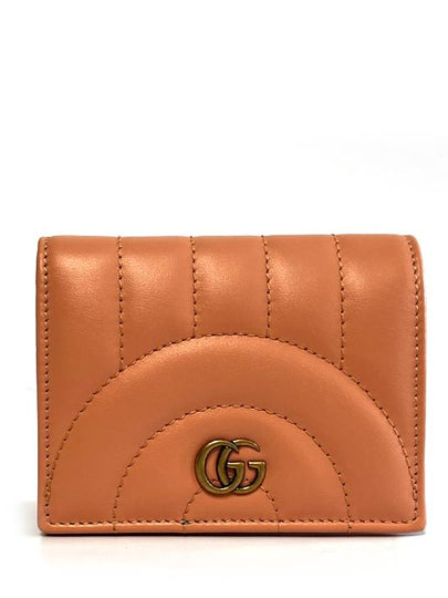 GG Marmont Matelasse Card Wallet Peach - GUCCI - BALAAN 2