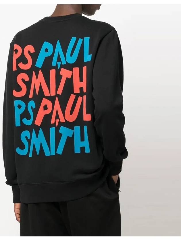 Back Logo Printing Sweatshirt Black - PAUL SMITH - BALAAN 5