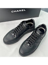 CC Logo Calfskin Low Top Sneakers Black - CHANEL - BALAAN 4