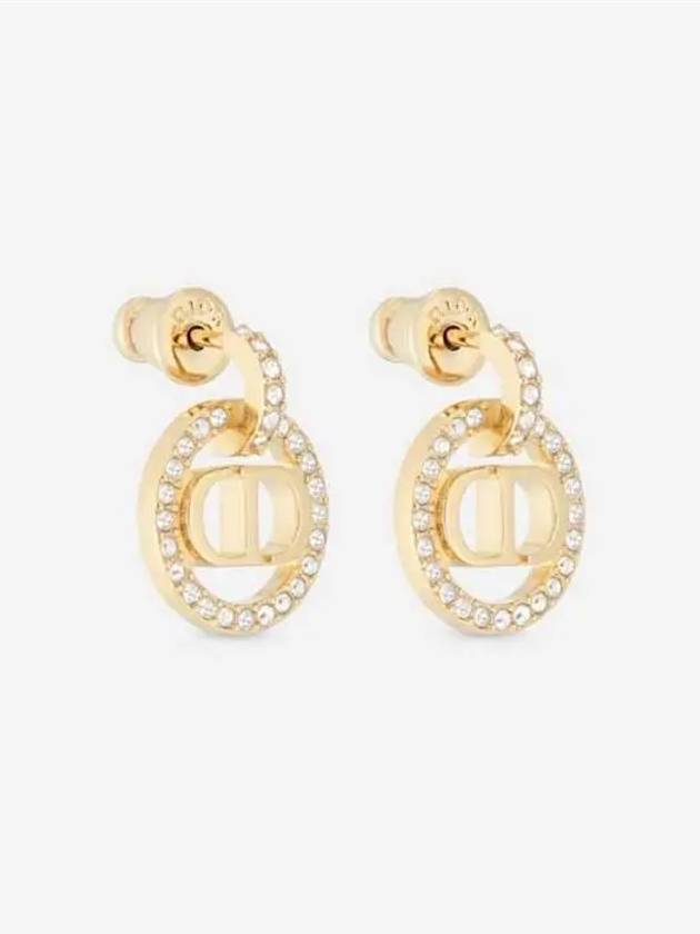 Petit CD Crystal Earrings Gold - DIOR - BALAAN 4