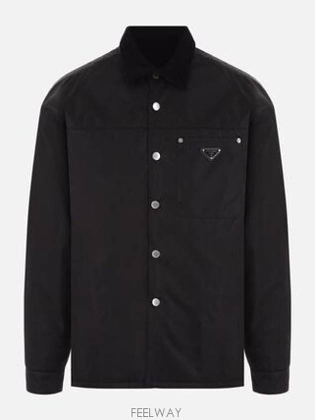 Re Nylon Long Sleeves Shirt Black - PRADA - BALAAN 6