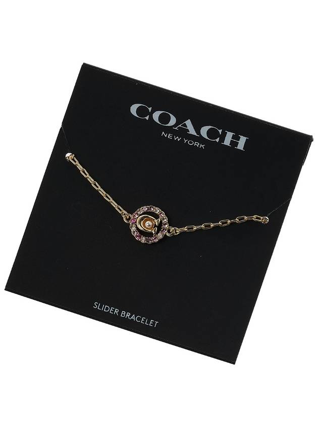 Signature Crystal Slider Bracelet Gold - COACH - BALAAN 8