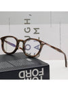 Blue light blocking glasses frame TF6009DB 062 Brown horn rim fashion round Asian fit - TOM FORD - BALAAN 2