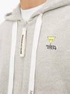 Logo Oversized Cotton Zip Up Hoodie Grey - MAISON KITSUNE - BALAAN 3