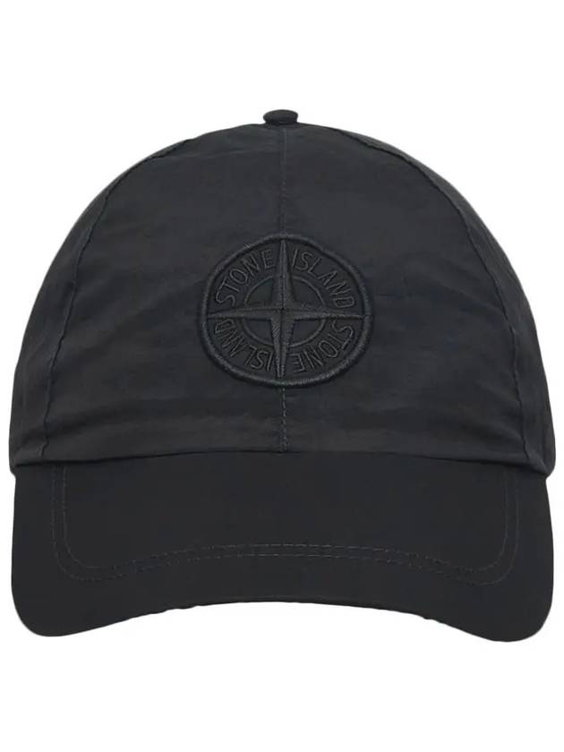 Wrinkled Nylon Metal 6 Panel Ball Cap Black - STONE ISLAND - BALAAN 4