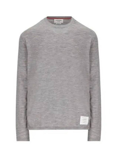 Wool Jersey 4-Bar Long Sleeve T-Shirt Light Grey - THOM BROWNE - BALAAN 2