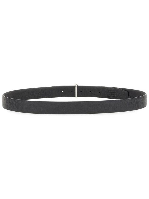 Silver Hardware T Logo Reversible Leather Belt Dark Navy - TOM FORD - BALAAN 5