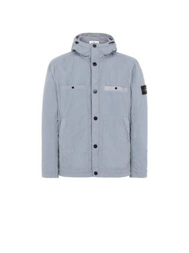 Wappen Patch Seersucker TC Hooded Jacket Dust Grey - STONE ISLAND - BALAAN 1