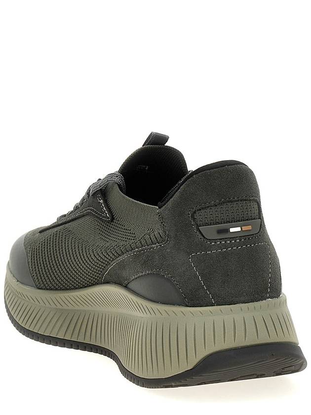 TTNM Evo Trainer Knit Upper Low Top Sneakers Dark Green - HUGO BOSS - BALAAN 4