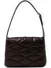 LE 57 Quilted Lambskin Hobo Shoulder Bag Black - SAINT LAURENT - BALAAN 5