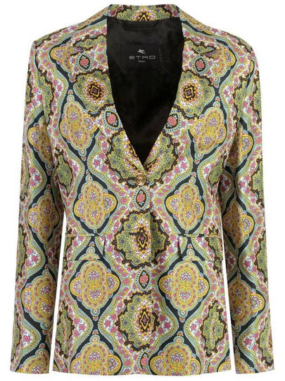 floral print silk jacket - ETRO - BALAAN 2