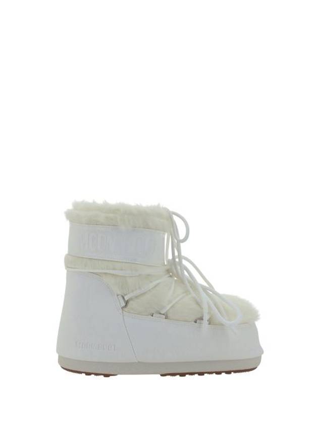 Icon Low Fake Fur Winter Boots White - MOON BOOT - BALAAN 1