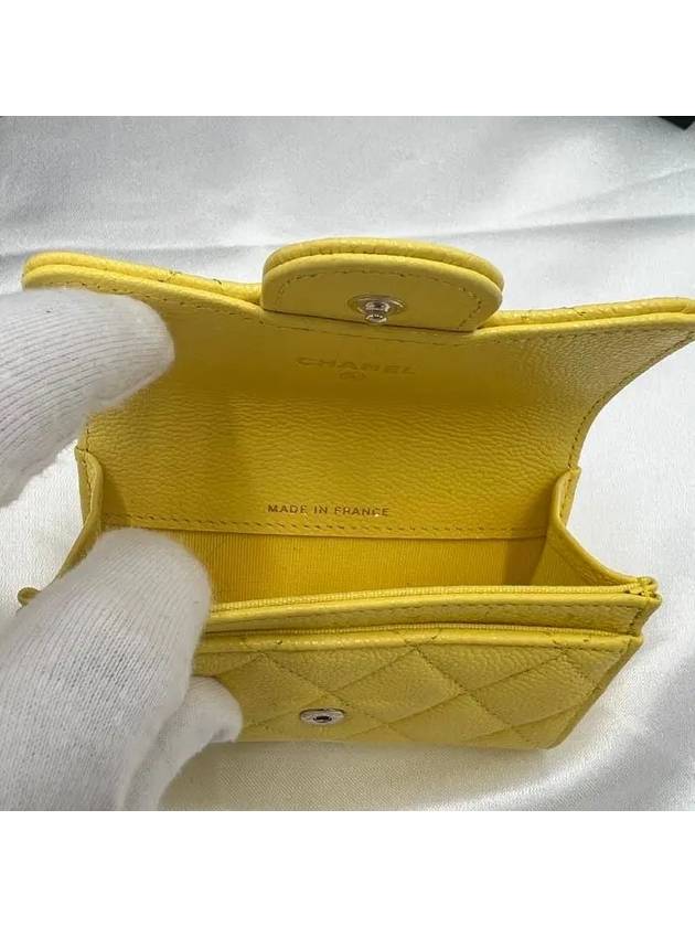 Classic Card Holder Grained Shiny Calfskin Gold Metal Yellow AP0214 B10583 NW779 - CHANEL - BALAAN 6