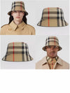 Check Pattern Cotton Bucket Hat Beige - BURBERRY - BALAAN 3