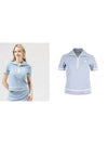 Golf line color half zip-up t-shirt blue - HENRY STUART - BALAAN 3